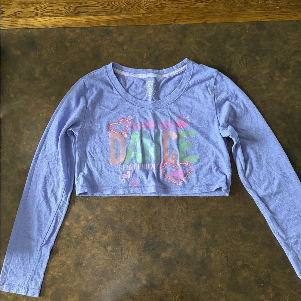 SO Kids Long Sleeve Dance Top - Light Blue